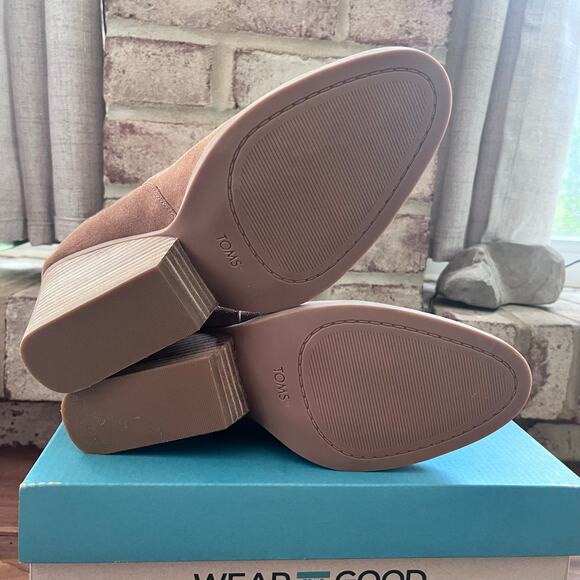 NWB: TOMS Noa Ankle Boot Brown Sugar Suede 8.5 - Picture 7 of 10